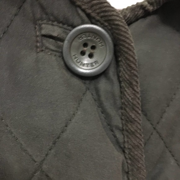 Hunter Women's Classic Quilted Front Button Jacket Size 4 Green Long Sleeve - Picture 4 of 8